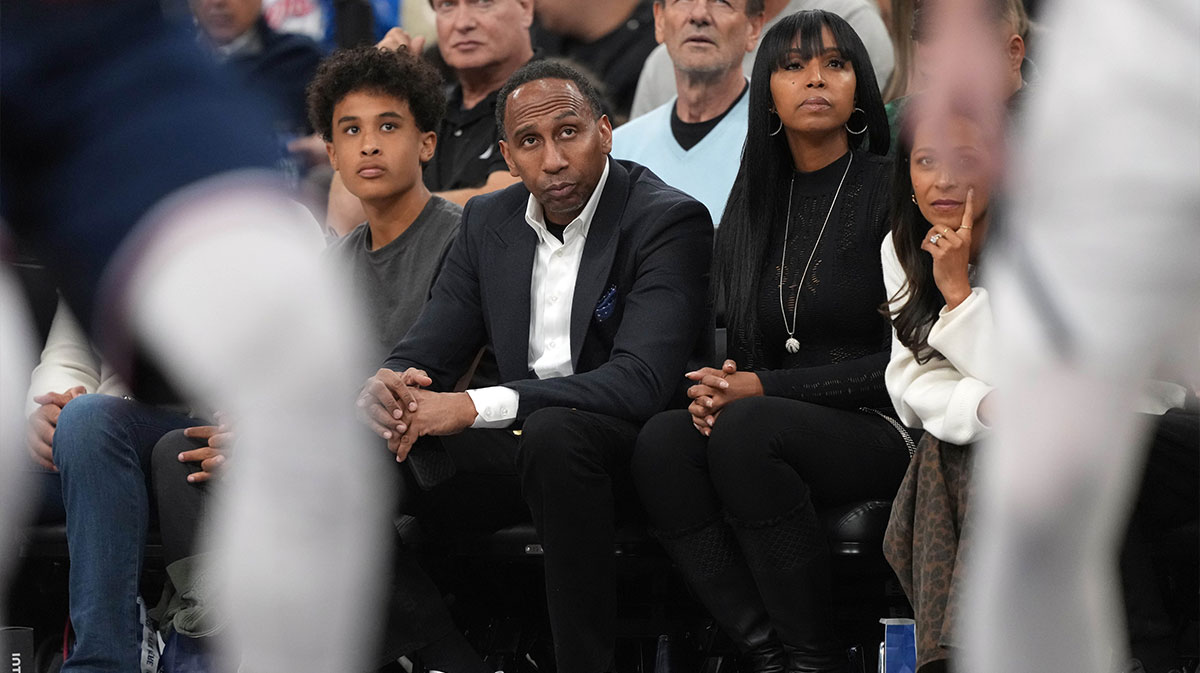 Stephen A. Smith attends game six of first round for the 2025 NBA Playoffs between the Denver Nuggets and the LA Clippers at Intuit Dome