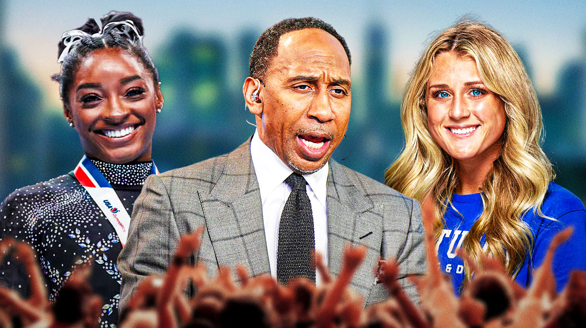 Riley Gaines, Stephen A. Smith, Simone Biles
