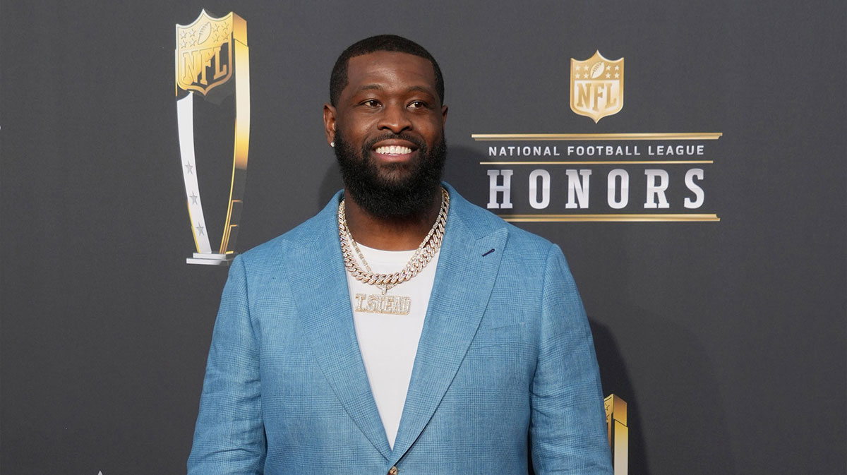Terron Armstead on the red carpet.