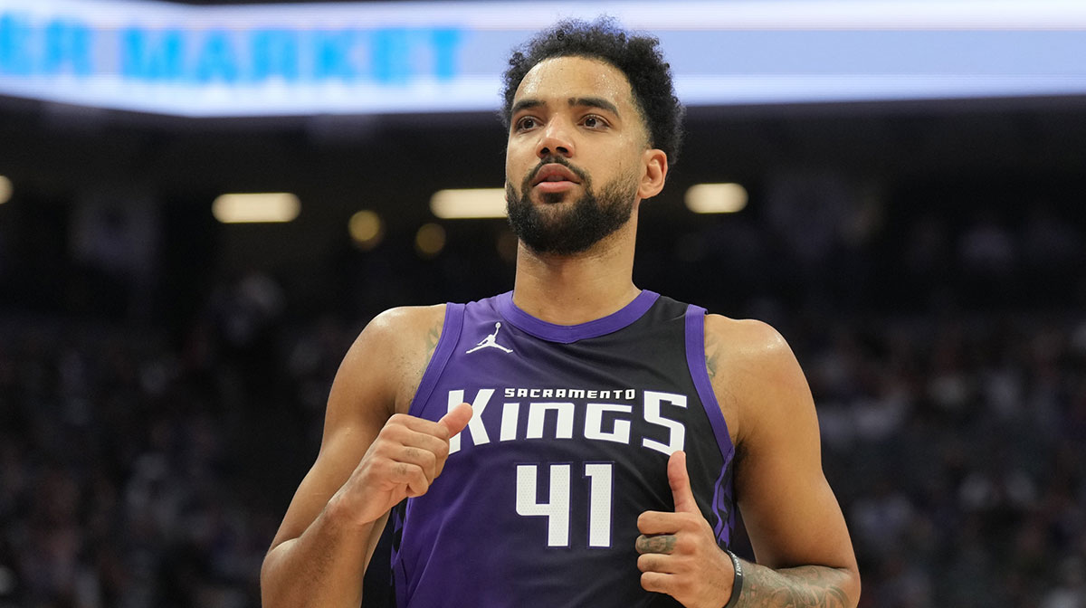 Sacramento Kings forward Trey Lyles (41) during the second quarter against the Los Angeles Clippers at Golden 1 Center.
