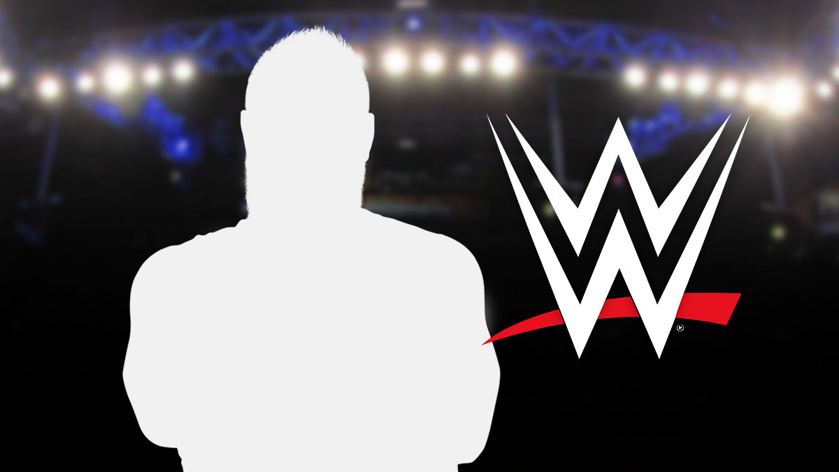 The blacked-out silhouette of Kevin Owens with the WWE logo as the background.