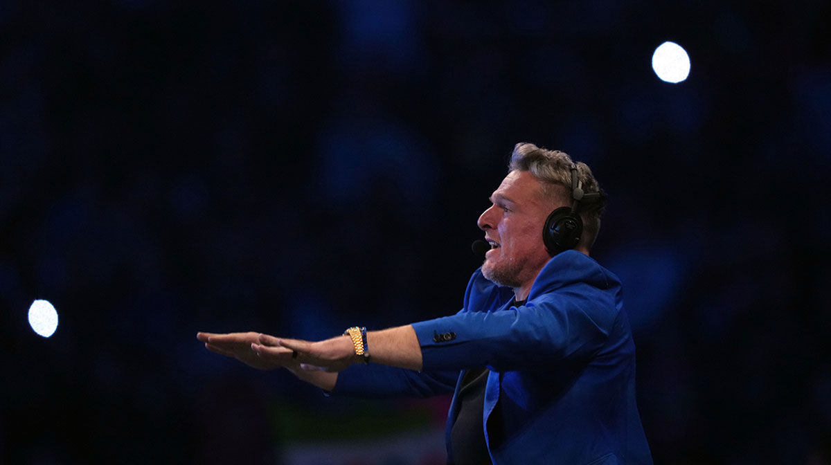 WWE commentator Pat McAfee, who has been absent from the company.