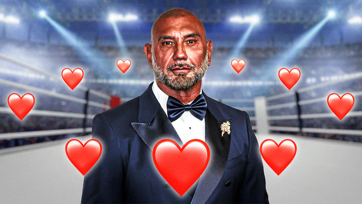 WWE legend Dave Bautista, who will star in a rom-com movie.