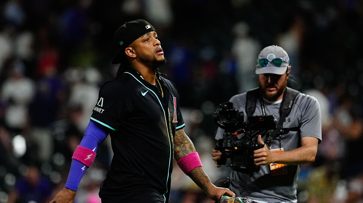 Arizona Diamondbacks second baseman Ketel Marte (4) looks on following the win against the Colorado Rockies at Coors Field. White Sox Lovullo Perdomo