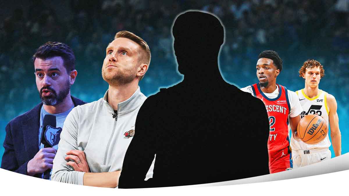 Tuomas Iisalo, Grizzlies EVP Zach Kleiman, Herb Jones, Lauri Markkanen