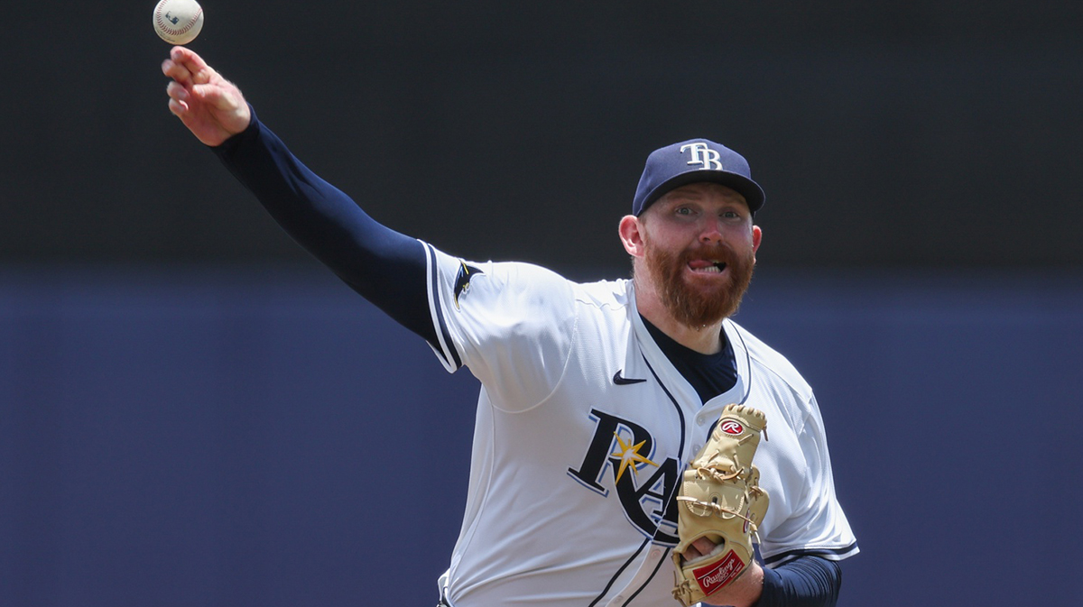 Tampa Bay Rays starting pitcher Zack Littell (52) throws a pitch against the Detroit Tigers in the fifth inning at George M. Steinbrenner Field.