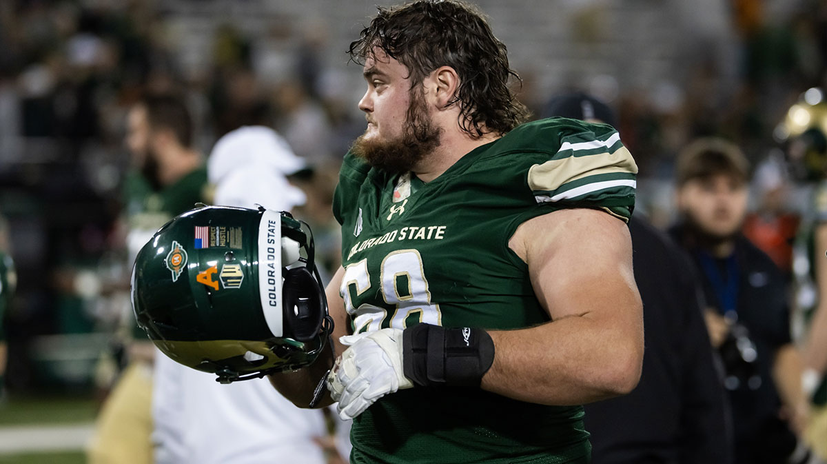 San Fransisco 49ers' Drew Moss, who is in a relationship with Brock Lesnar's daughter Mya, while at Colorado State.