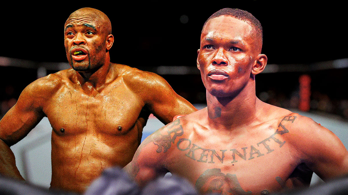 Anderson Silva and Israel Adesanya together