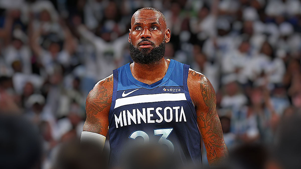 LeBron James photoshopped in Timberwolves jersey number 23