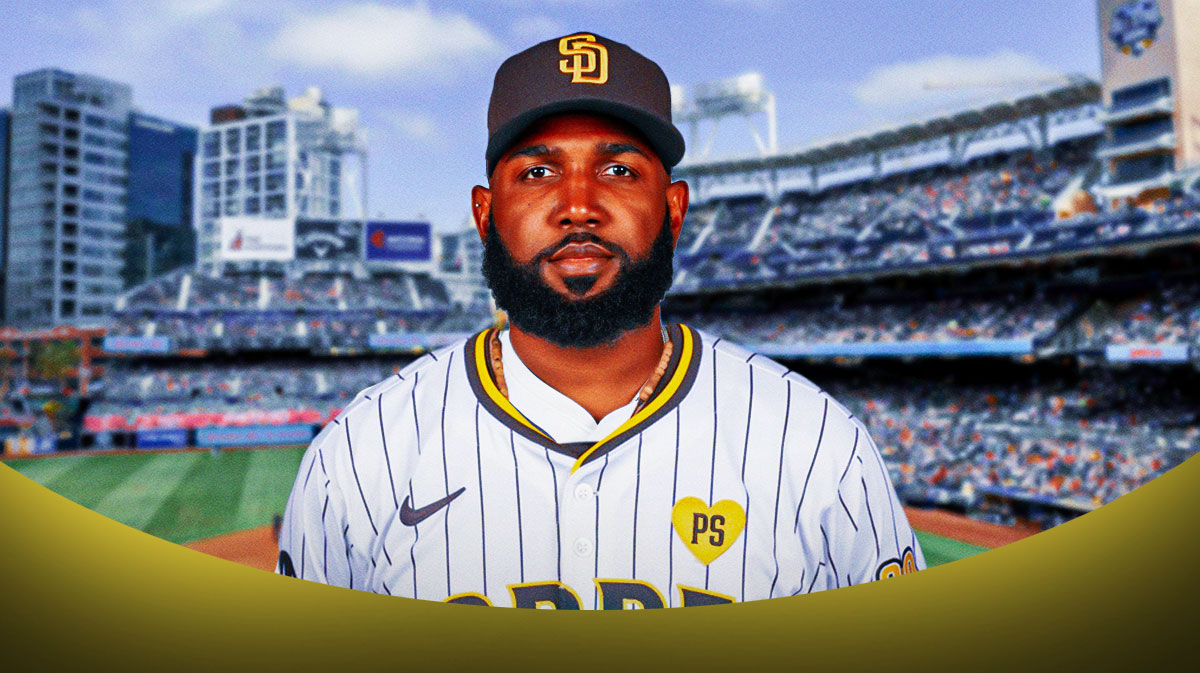Marcell Ozuna photoshopped in Padres jersey