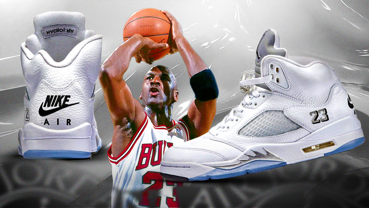 Air Jordan 5 ‘White Metallic’ rumored for Summer 2026