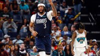 Dallas Mavericks forward Anthony Davis (3) reacts during the third quarter against the Memphis Grizzlies at FedExForum.