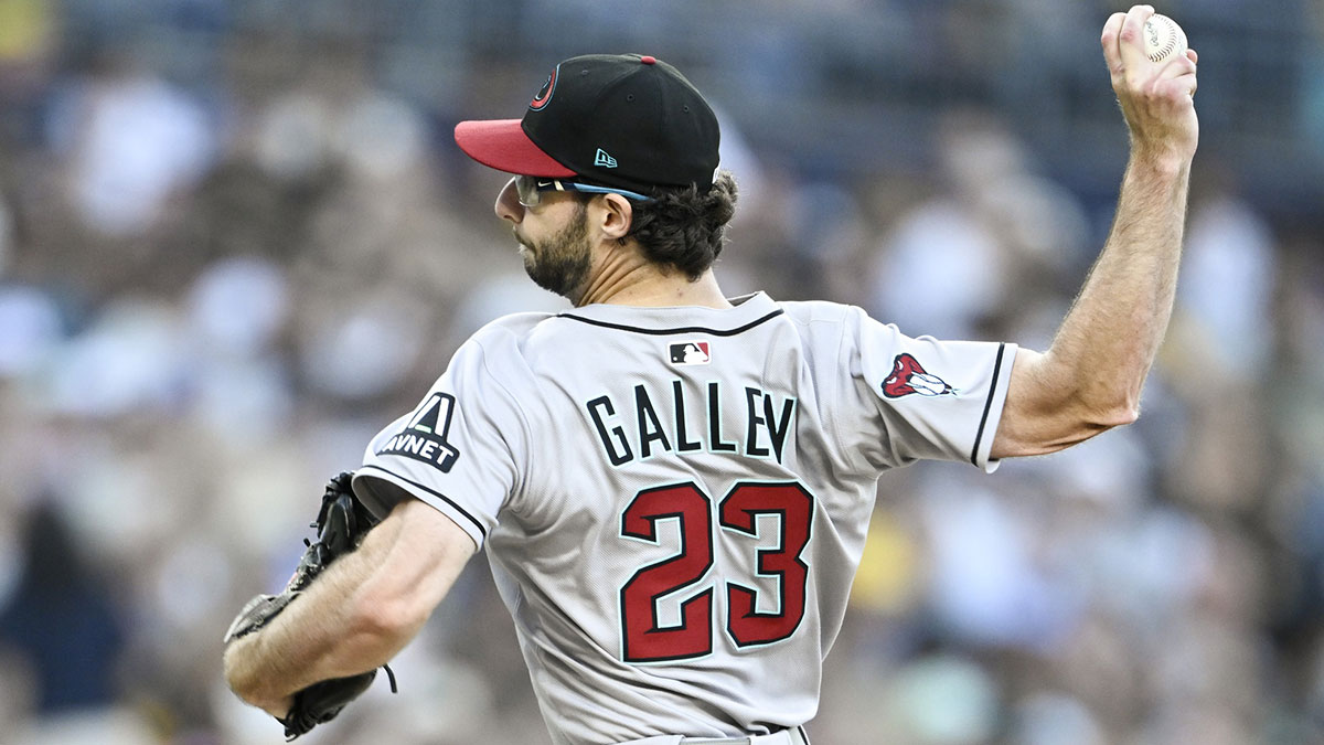 Arizona Diamondbacks starting pitcher Zac Gallen (23) delivers during the second inning against the San Diego Padres at Petco Park.