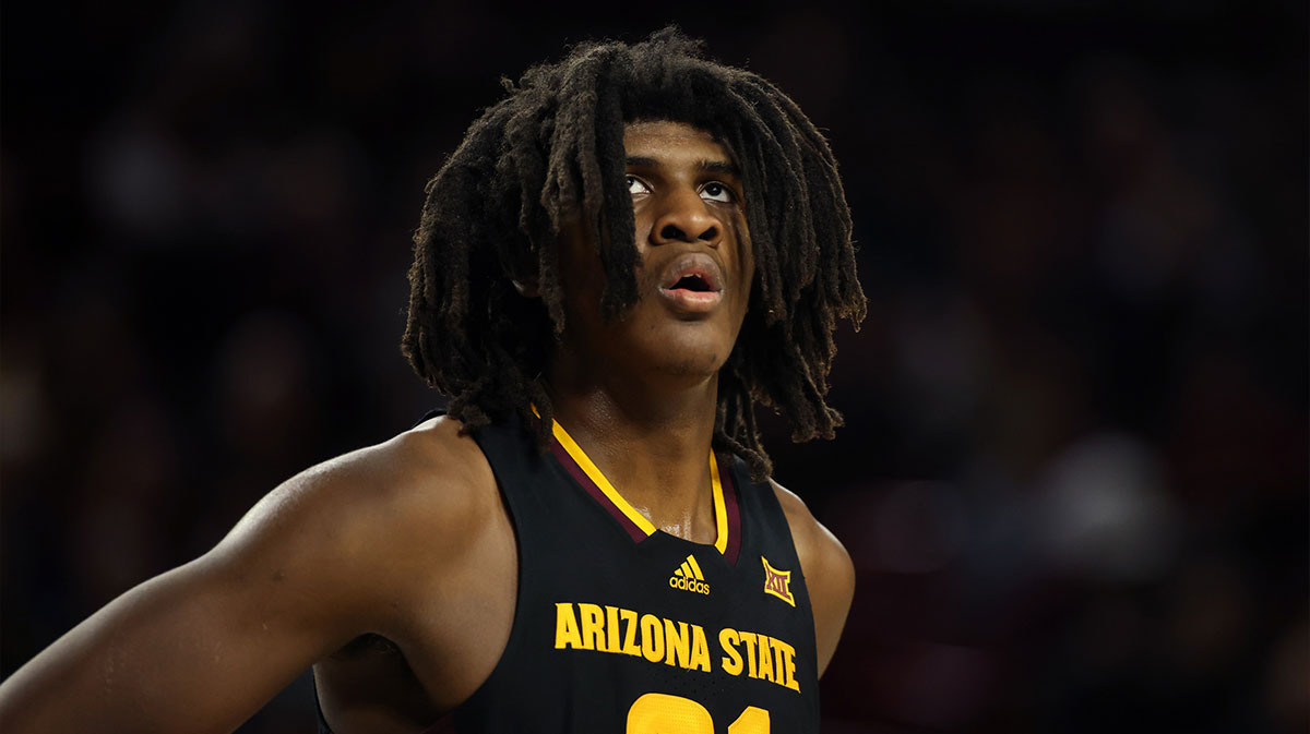 Arizona State Sun Devils forward Jayden Quaintance (21) against the Baylor Bears at Desert Financial Arena.