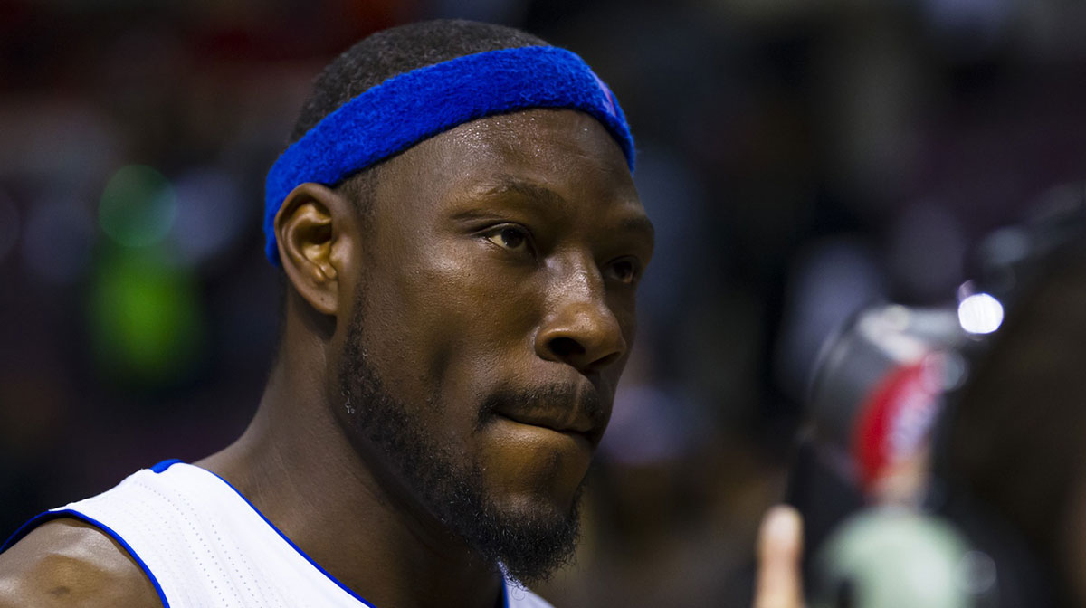 Detroit Pistons center Ben Wallace (6) after the game against the Philadelphia 76ers at The Palace.
