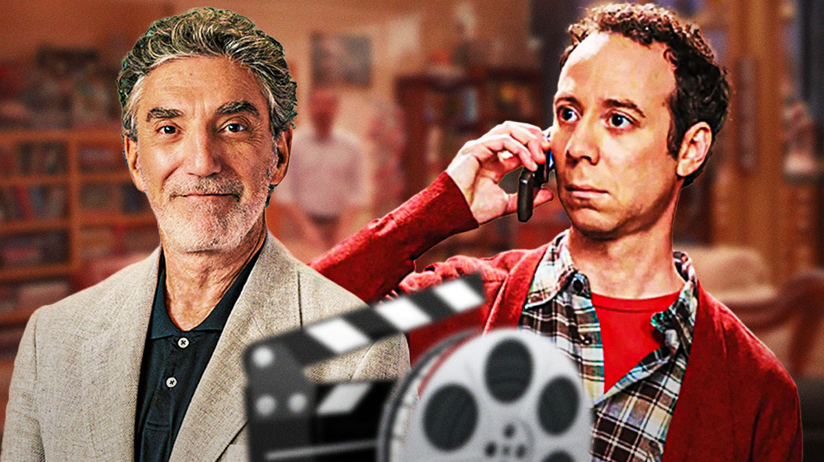 Big Bang Theory creator Chuck Lorre with Kevin Sussman as Stuart, who will lead the new spin-off series, Stuart Fails to Save the Universe, for HBO Max.