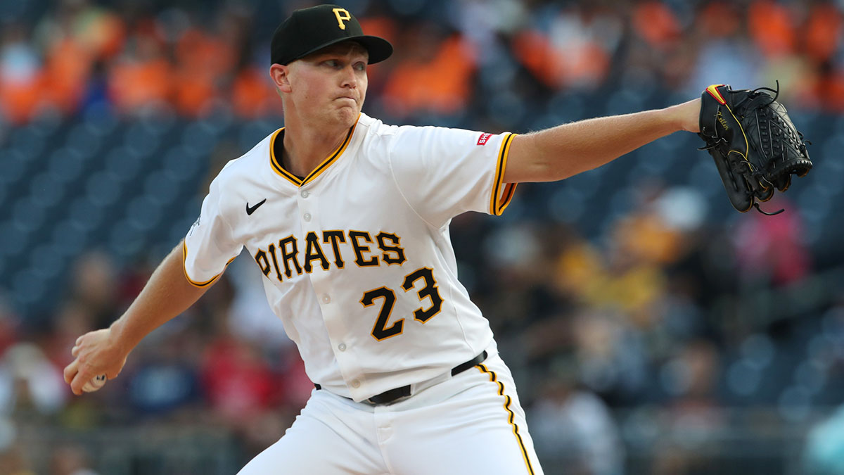 Pittsburgh Pirates starting pitcher Mitch Keller (23) delivers a pitch against the Detroit Tigers during the first inning at PNC Park.