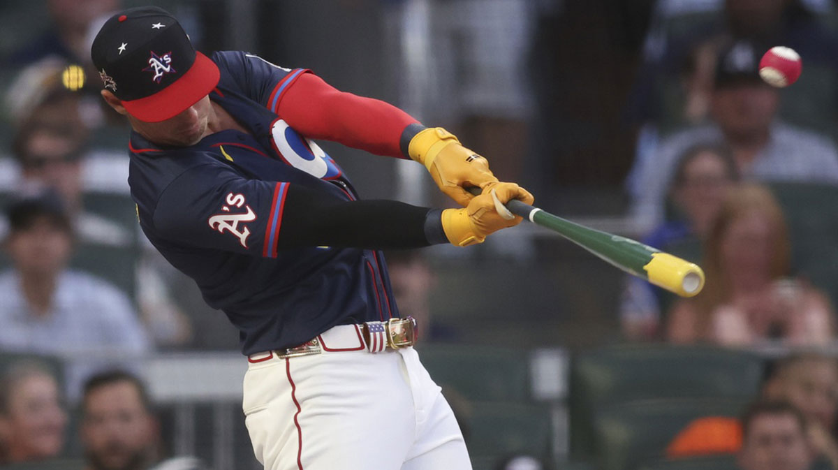 Athletics’ Brent Rooker eliminated from Home Run Derby by less than a foot