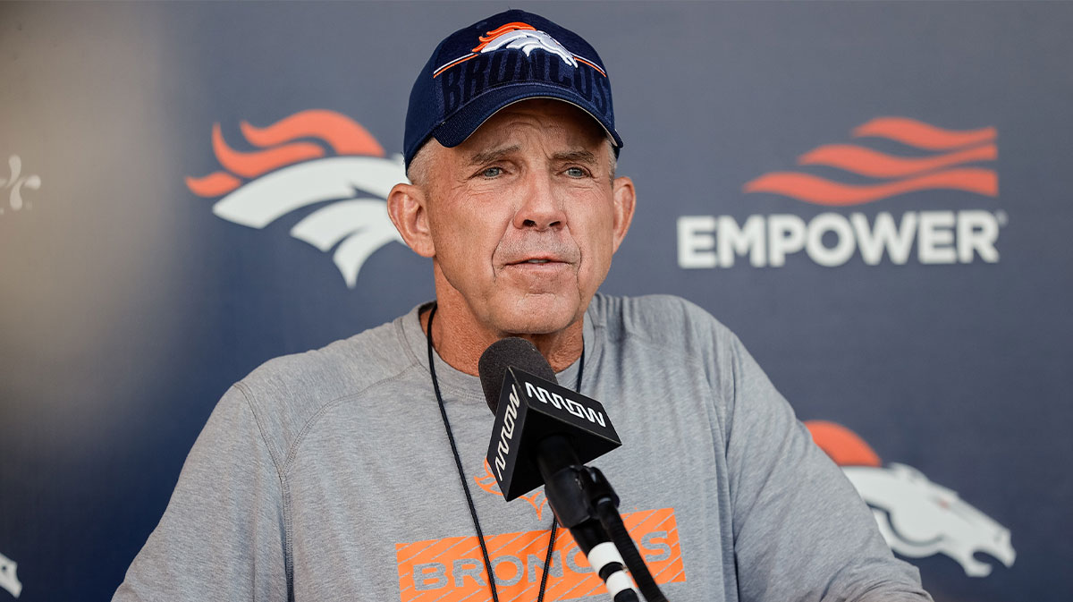 Denver Broncos head coach Sean Payton during Denver Broncos Training Camp.