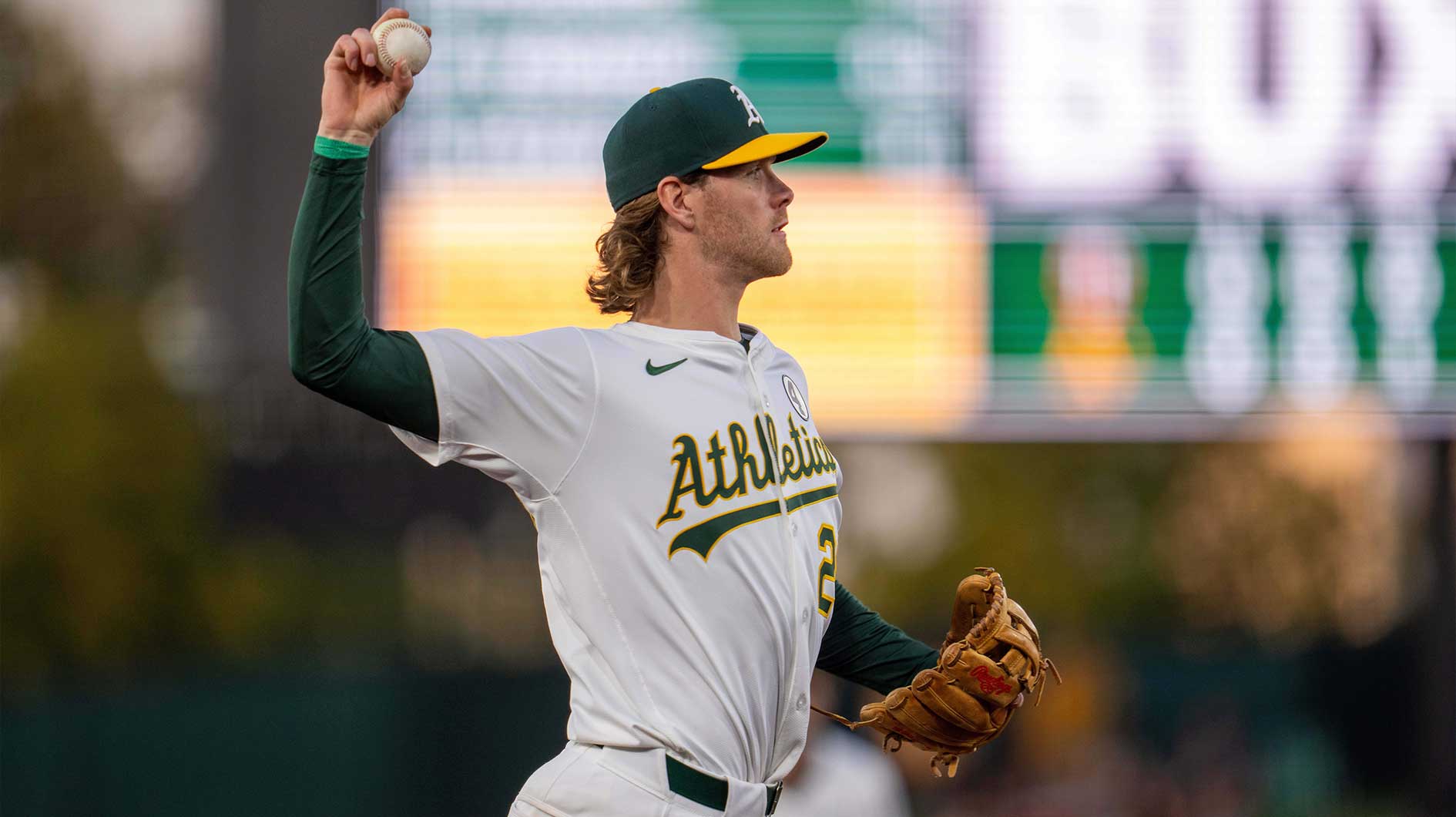 Athletics third baseman CJ Alexander (26) throws out Minnesota Twins first baseman Ty France (not pictured) during the fourth inning at Sutter Health Park.