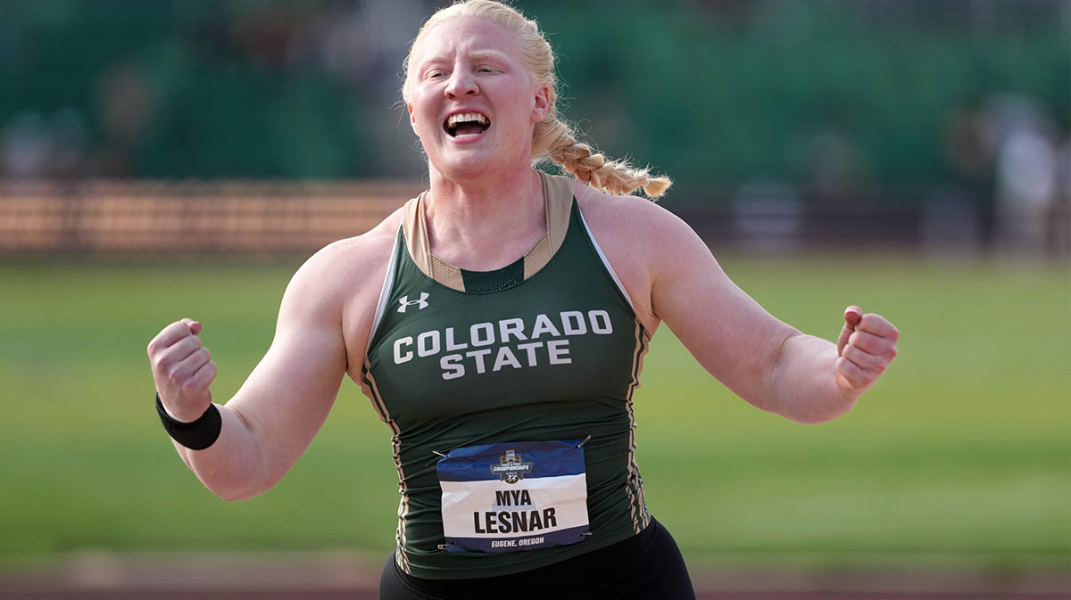 Colorado State's Mya Lesnar, the daughter of WWE legend Brock Lesnar.