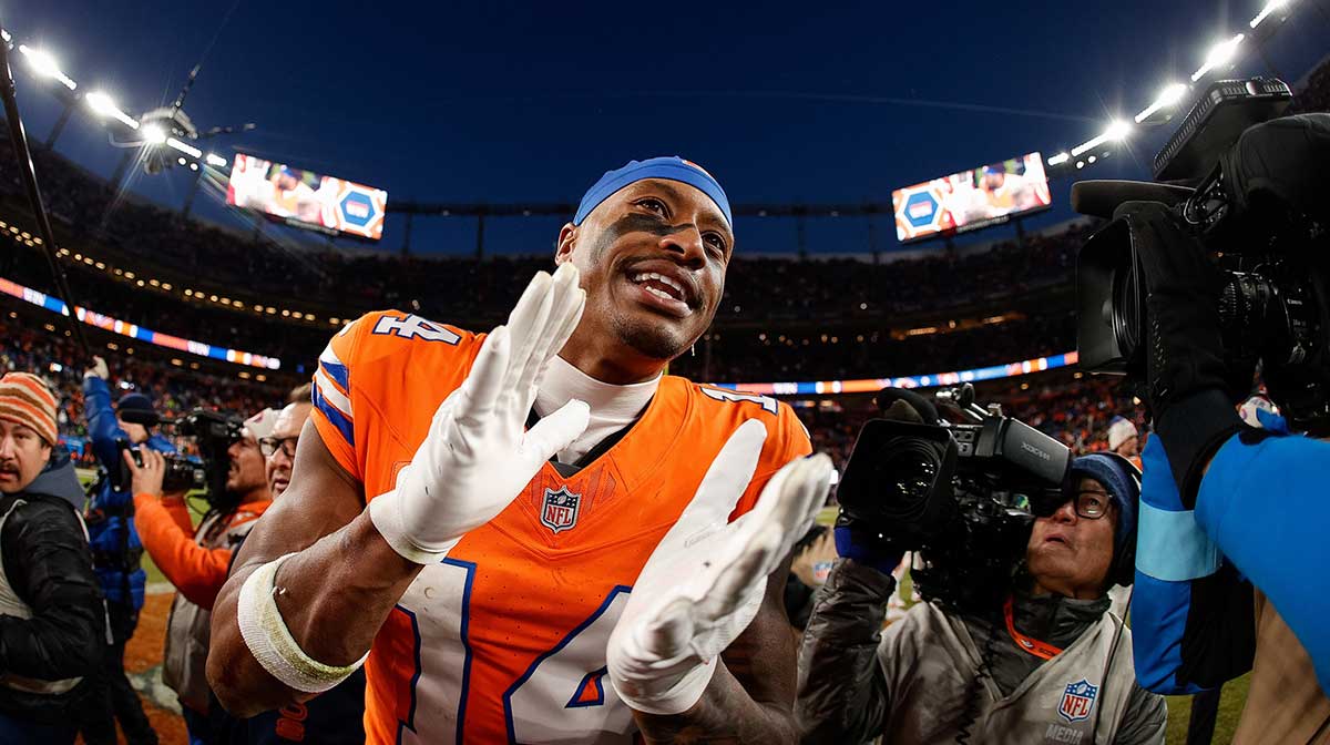 Denver Broncos wide receiver Courtland Sutton (14) after the game against the Kansas City Chiefs at Empower Field at Mile High.