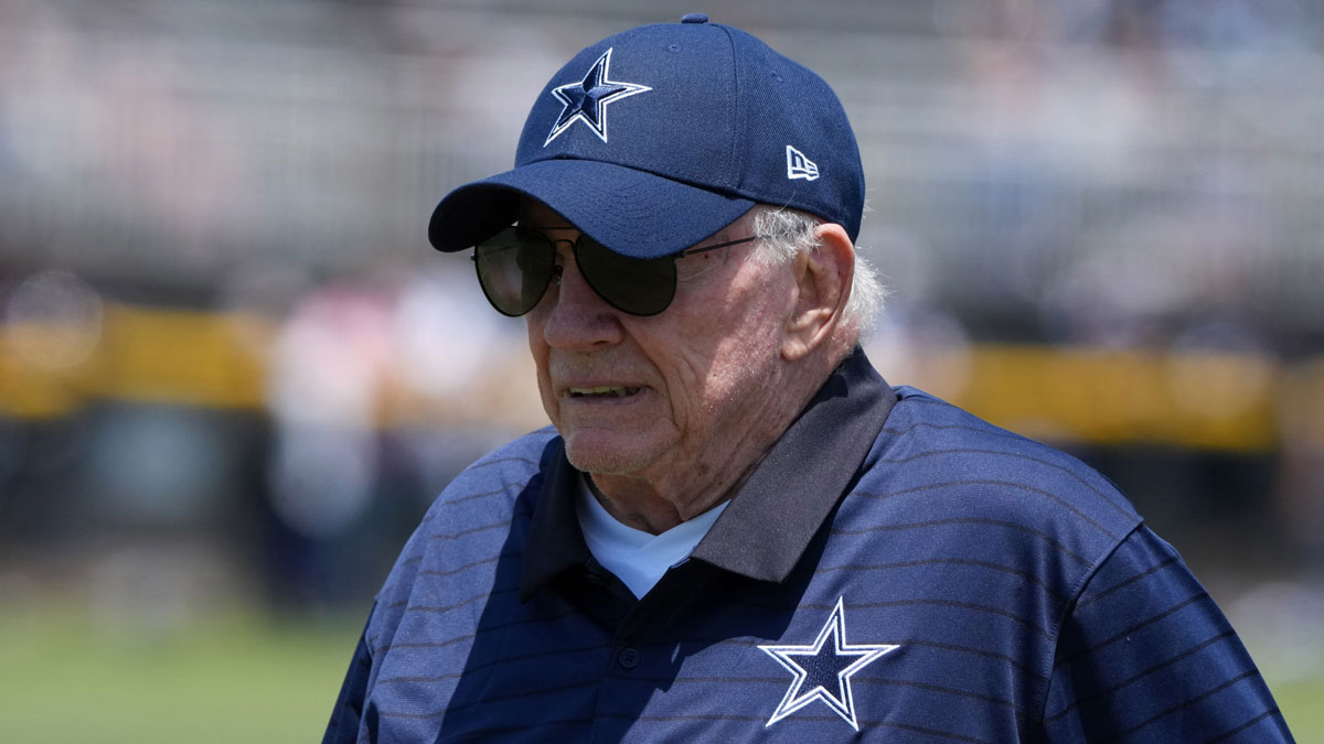 Dallas Cowboys owner Jerry Jones during training camp at the River Ridge Fields.