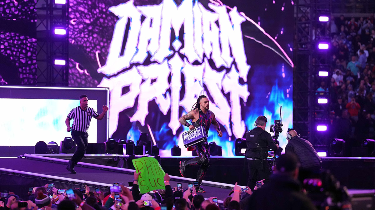 WWE star Damian Priest, who declined to answer a question about whether or not he was dating NXT star Lola Vice.
