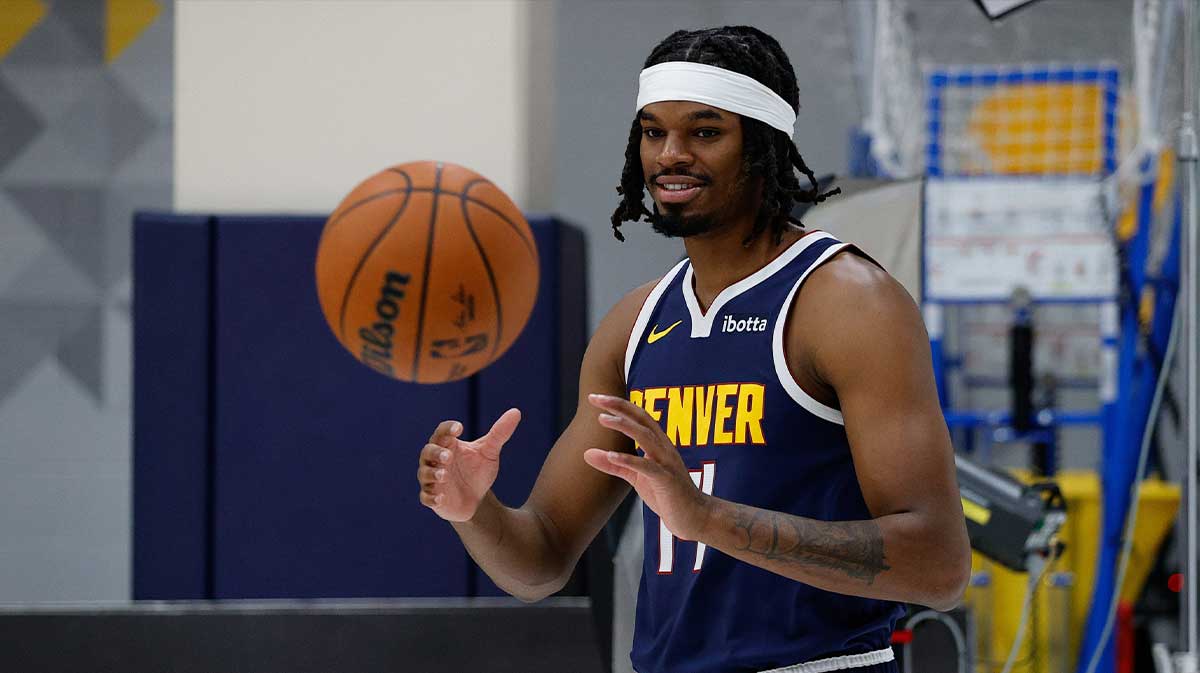 Denver Nuggets center DaRon Holmes II (14) during Denver Nuggets Media Day.