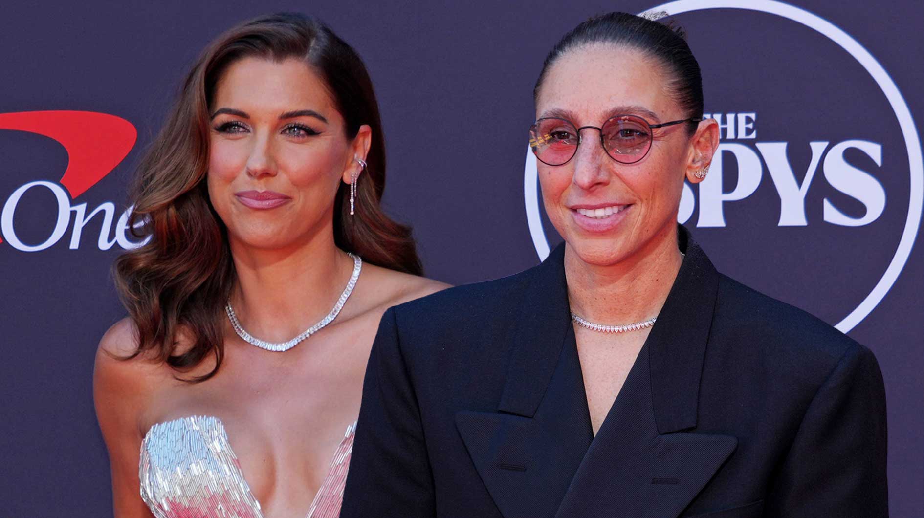 Alex Morgan on the red carpet before the ESPYS at The Dolby Theatre. Diana Taurasi on the red carpet before the ESPYS at The Dolby Theatre.