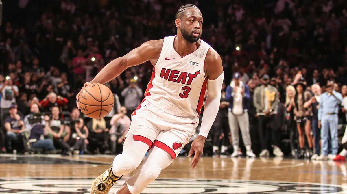 Miami Heat guard Dwayne Wade (3) at Barclays Center.