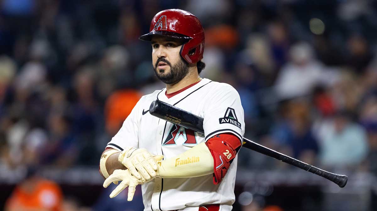Arizona Diamondbacks designated hitter Eugenio Suarez against the Houston Astros at Chase Field.