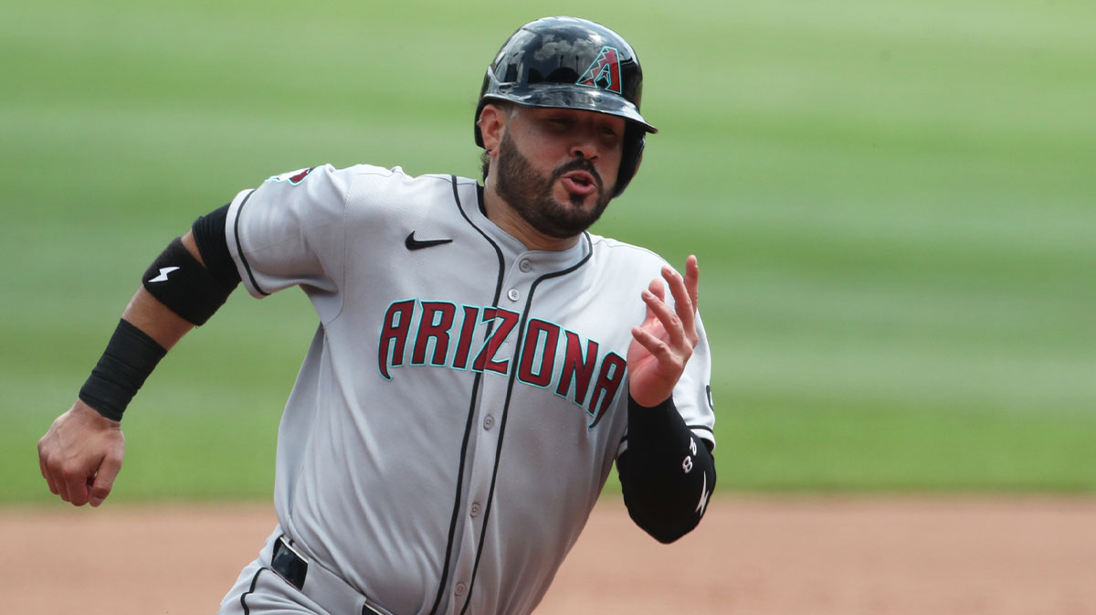 Arizona Diamondbacks third baseman Eugenio Suarez (28) runs the bases against the Pittsburgh Pirates during the fourth inning at PNC Park.