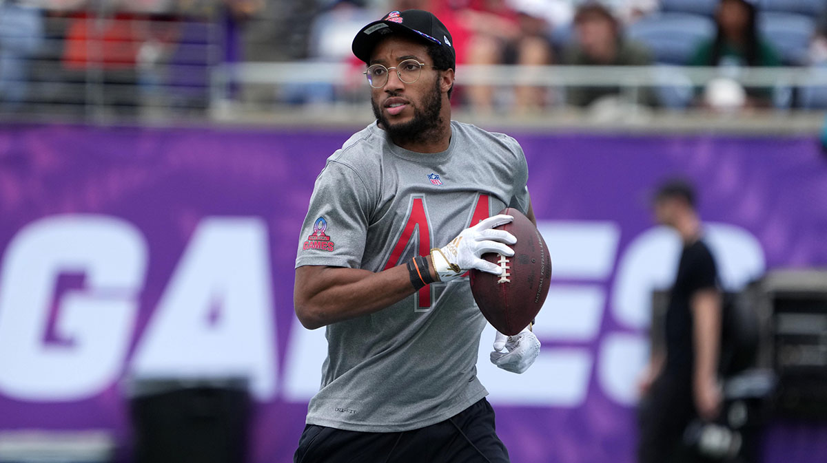 Baltimore Ravens cornerback Marlon Humphrey (44) during AFC Practice for the Pro Bowl Games at Camping World Stadium.