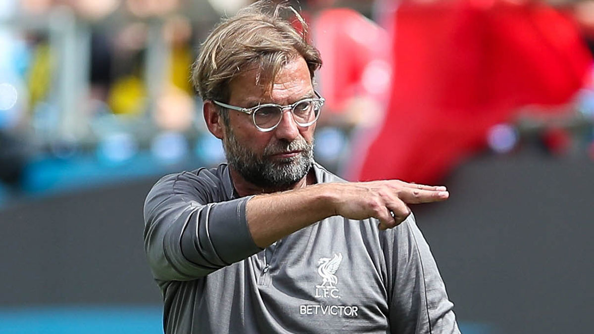 Liverpool coach Jurgen Klopp watches game action against Borussia Dortmund during an International Champions Cup soccer match at Bank of America Stadium. Jurgen Klopp mourns sudden death of Liverpool forward Diogo Jota.