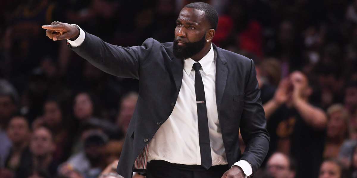 Cleveland Cavaliers center Kendrick Perkins (21) during the second quarter in game four of the 2018 NBA Finals against the Golden State Warriors at Quicken Loans Arena. The Warriors defeated the Cavaliers 108-85 to complete a four-game sweep.