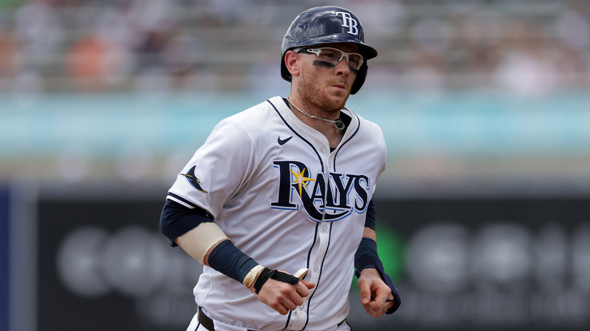 Tampa Bay Rays catcher Danny Jansen (19) runs the bases after hitting a home runagainst the Baltimore Orioles in the fourth inning at George M. Steinbrenner Field.