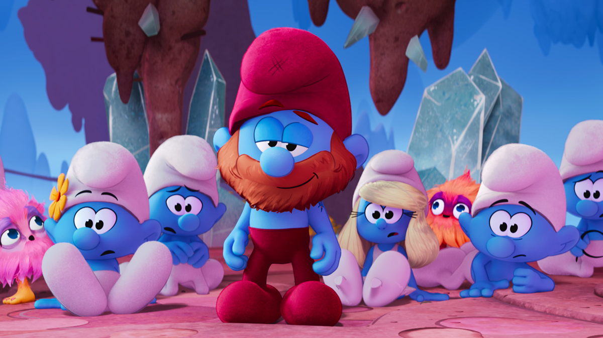 Nick Offerman's character in the new Smurfs movie, whose brother is voiced by John Goodman.