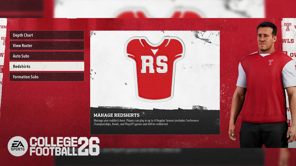 How to Redshirt in College Football 26 Dynasty & Road To Glory