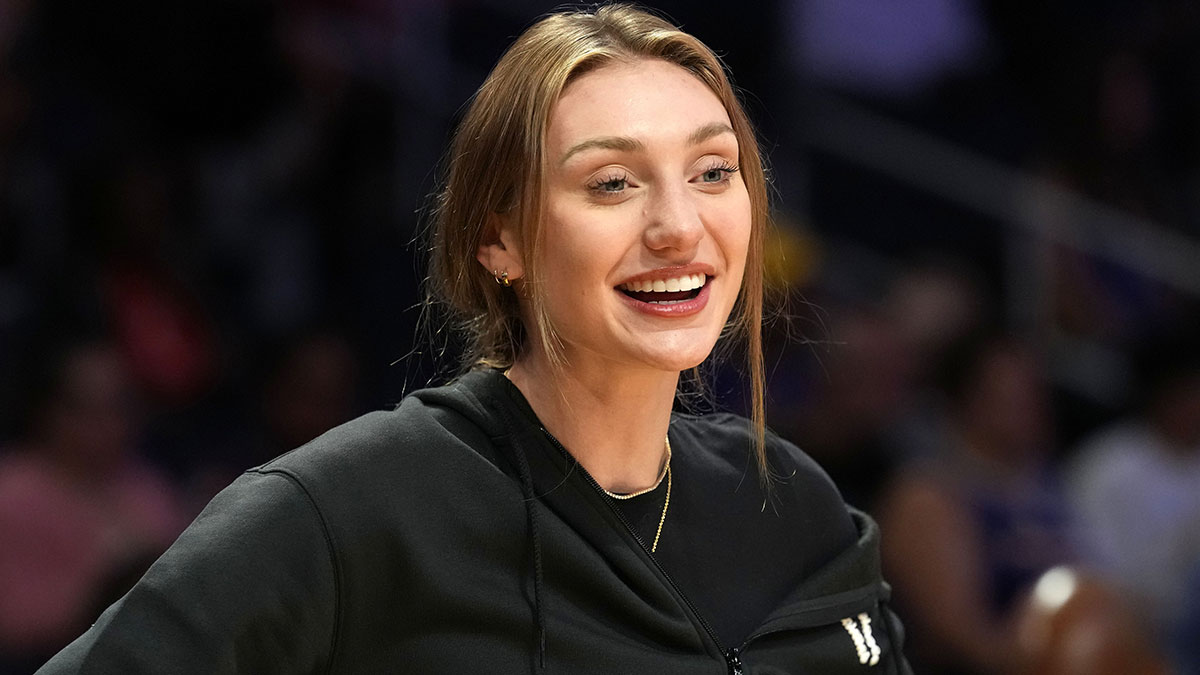 LA Sparks forward Cameron Brink watches during the game against the Seattle Storm at Crypto.com Arena.