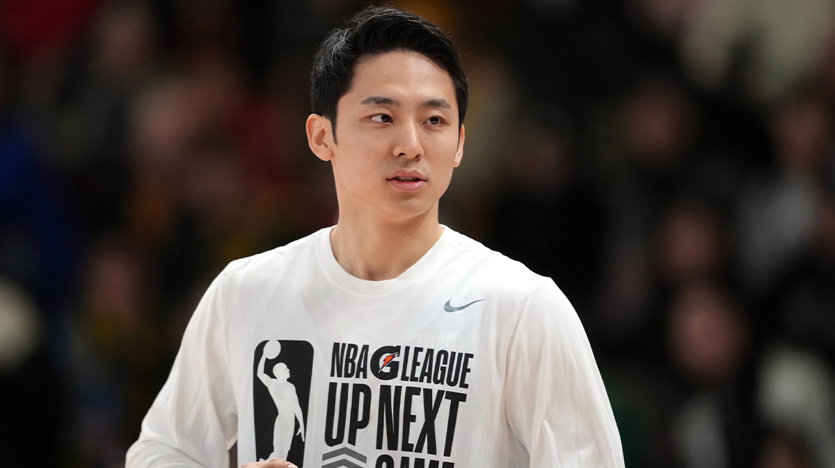 Team Strictly guard Yuki Kawamura (7) of the Memphis Hustle before the G-League-Next Up Game against Team Swish Cultures at Moscone Center.