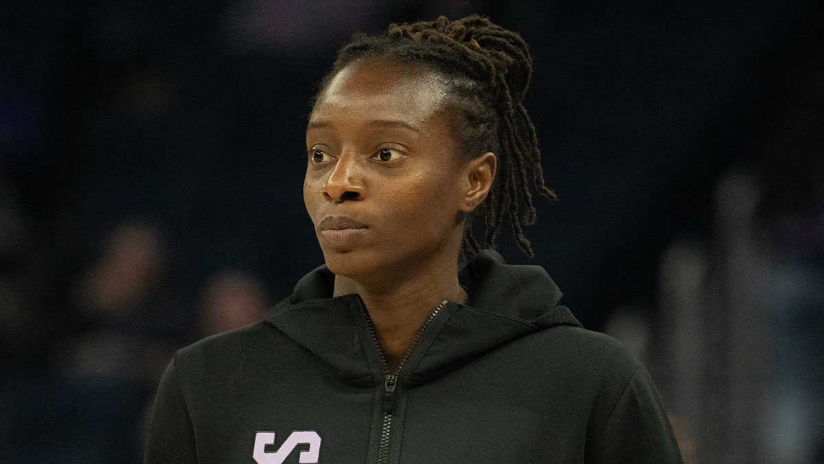 Golden State Valkyries guard Mamignan Toure (28) before the game against the Los Angeles Sparks at Chase Center.