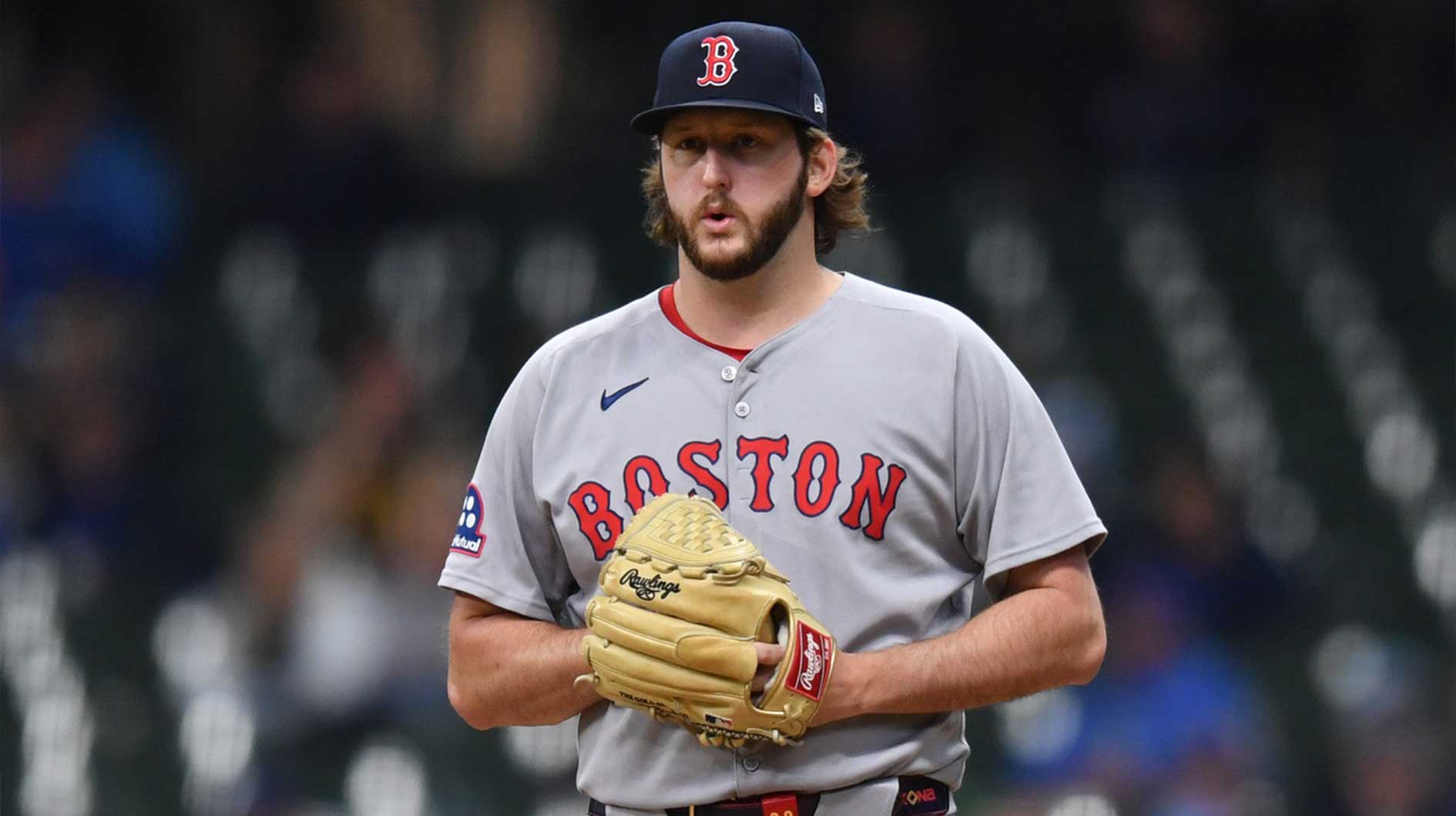 Boston Red Sox pitcher Justin Slaten (63) pitches during a game against the Milwaukee Brewers at American Family Field.