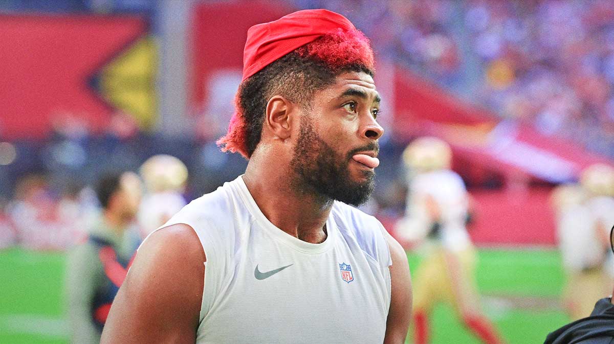 San Francisco 49ers wide receiver Jauan Jennings (15) is ejected in the first half against the Arizona Cardinals at State Farm Stadium.