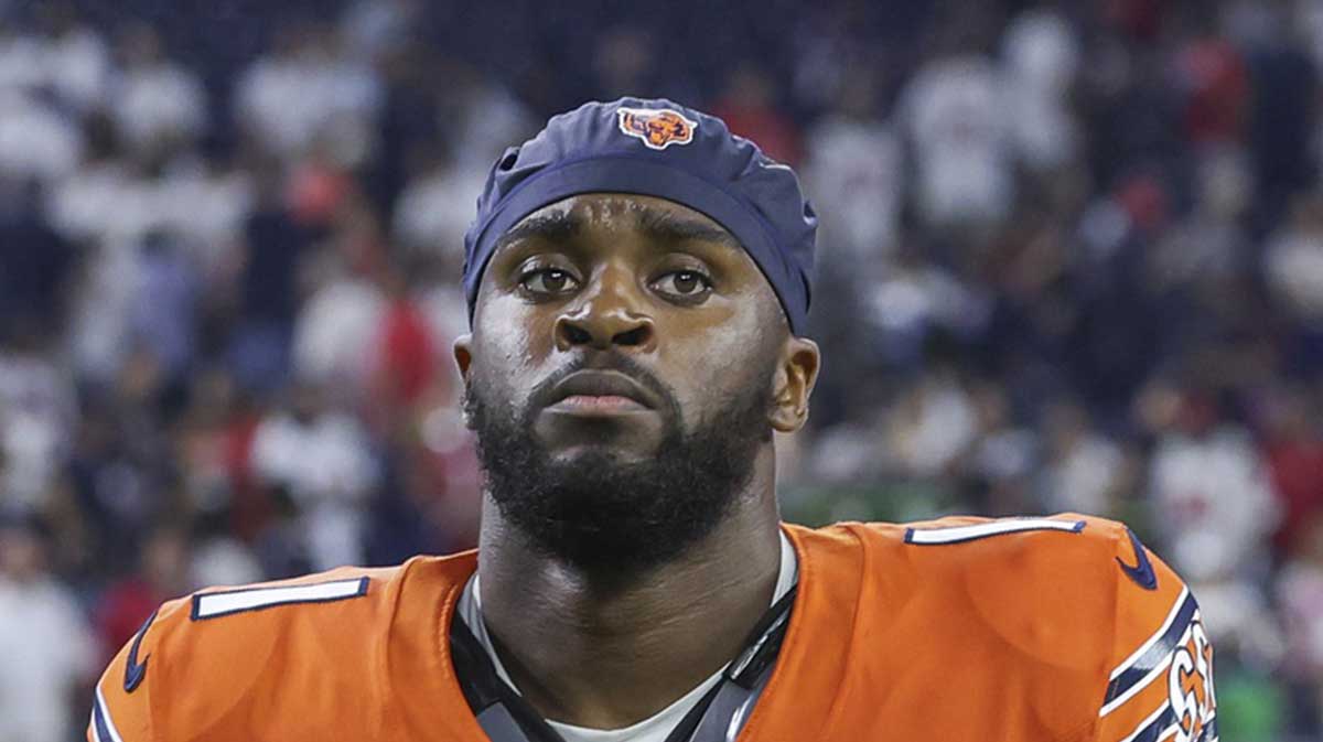 Chicago Bears cornerback Jaylon Johnson (1) after the game against the Houston Texans at NRG Stadium.