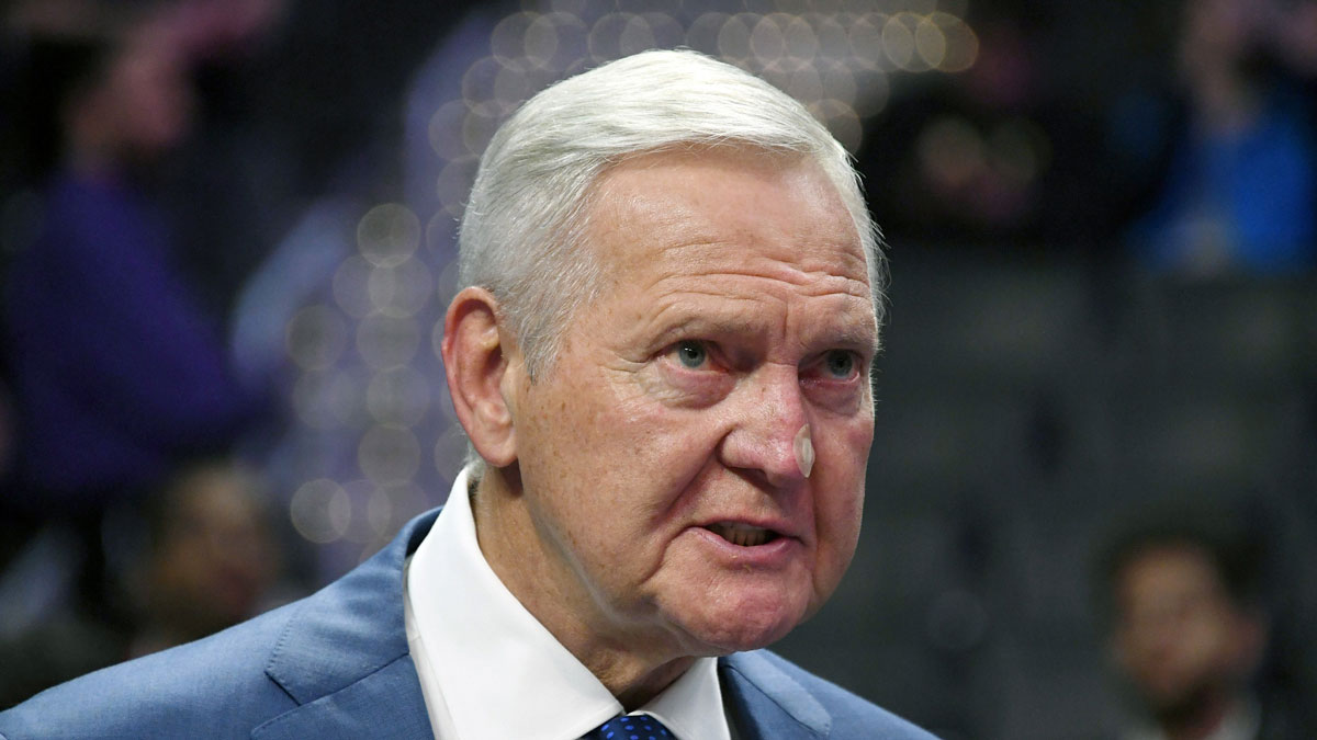 LA Clippers executive board member Jerry West reacts in the first half against the Chicago Bulls at the Staples Center.