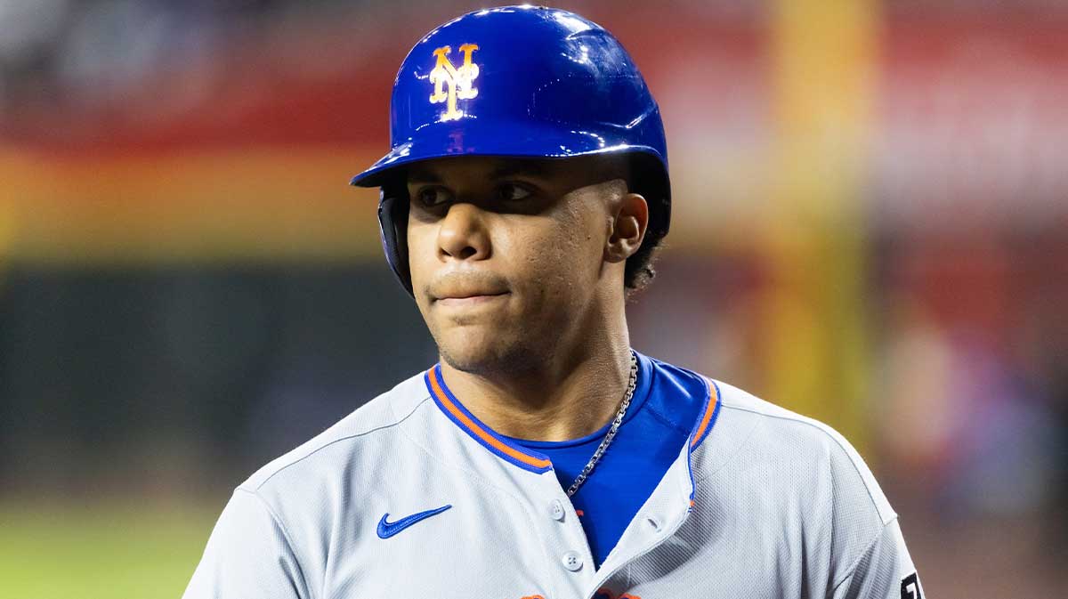 New York Mets outfielder Juan Soto (22) against the Arizona Diamondbacks at Chase Field.