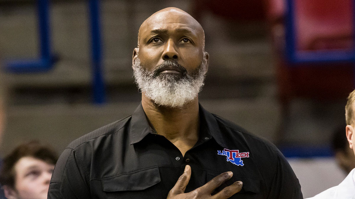 Karl Malone was in attendance for the Louisiana Tech vs. University of Louisiana at Lafayette basketball game on Dec. 14.
