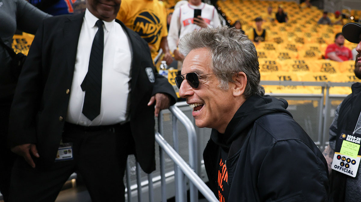 New York Knicks fan Ben Stiller, who talked about the team's Summer League game.