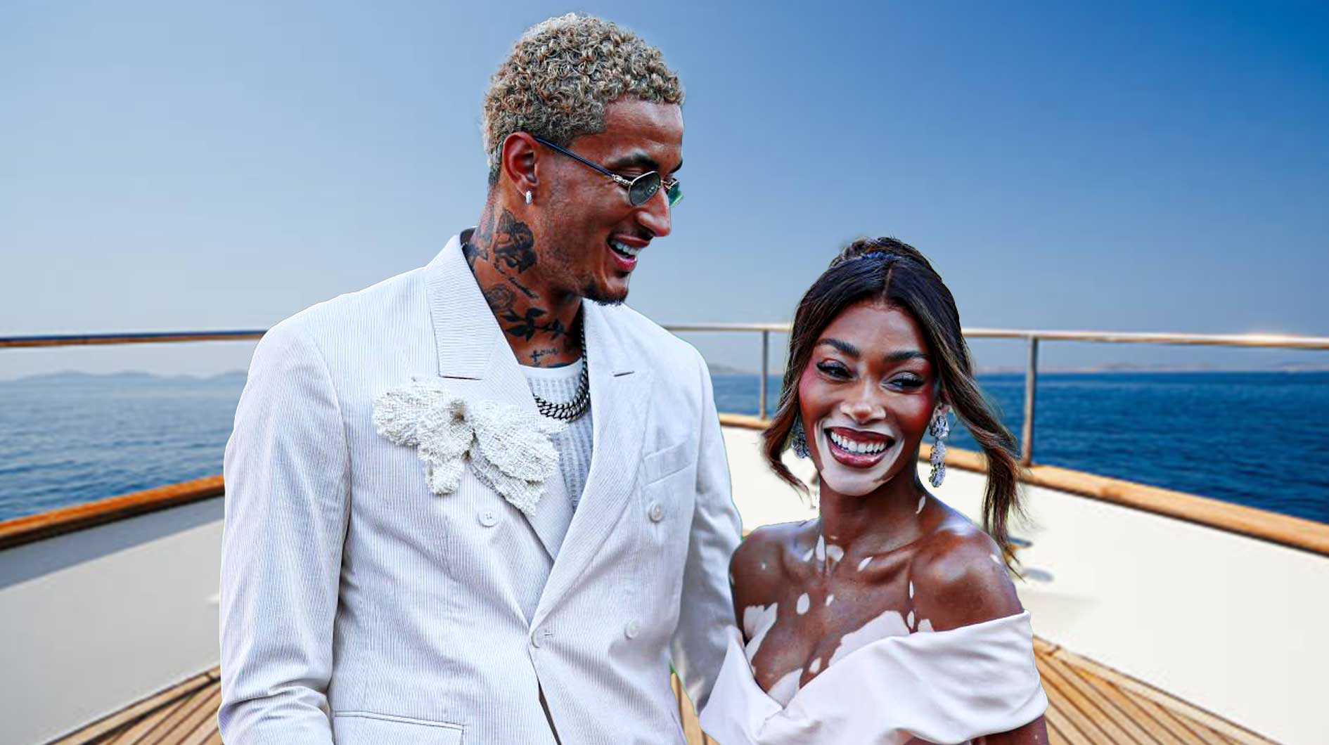Kyle Kuzma, Winnie Harlow turn heads with birthday festivities on yacht